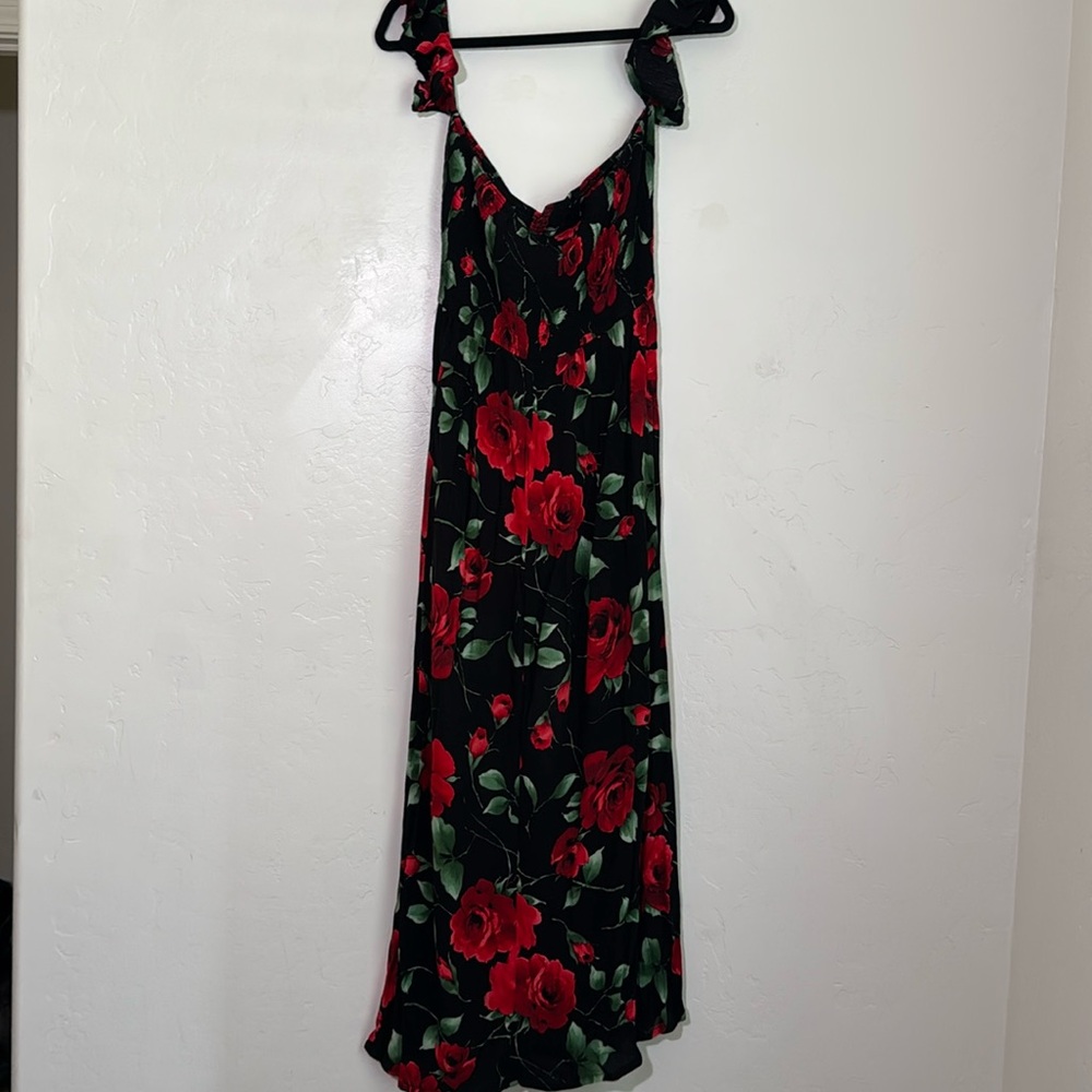 Privy Black and Red Floral Dress